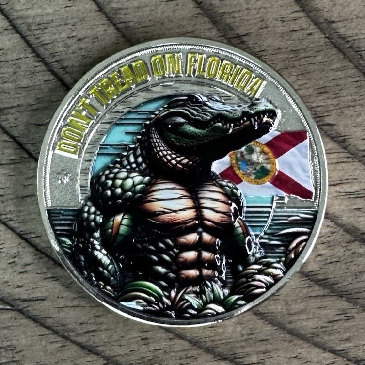 Don’t Tread On Florida Challenge Coin First Responders Public Safety Gator Coin