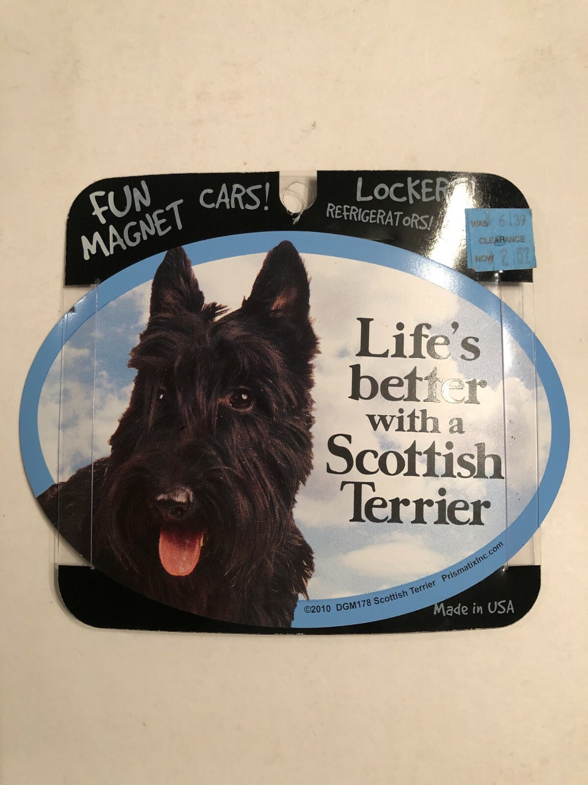 LIFE\'S BETTER WITH A SCOTTISH TERRIER MAGNET - FOR CAR, FRIDGE,FILE CABINET