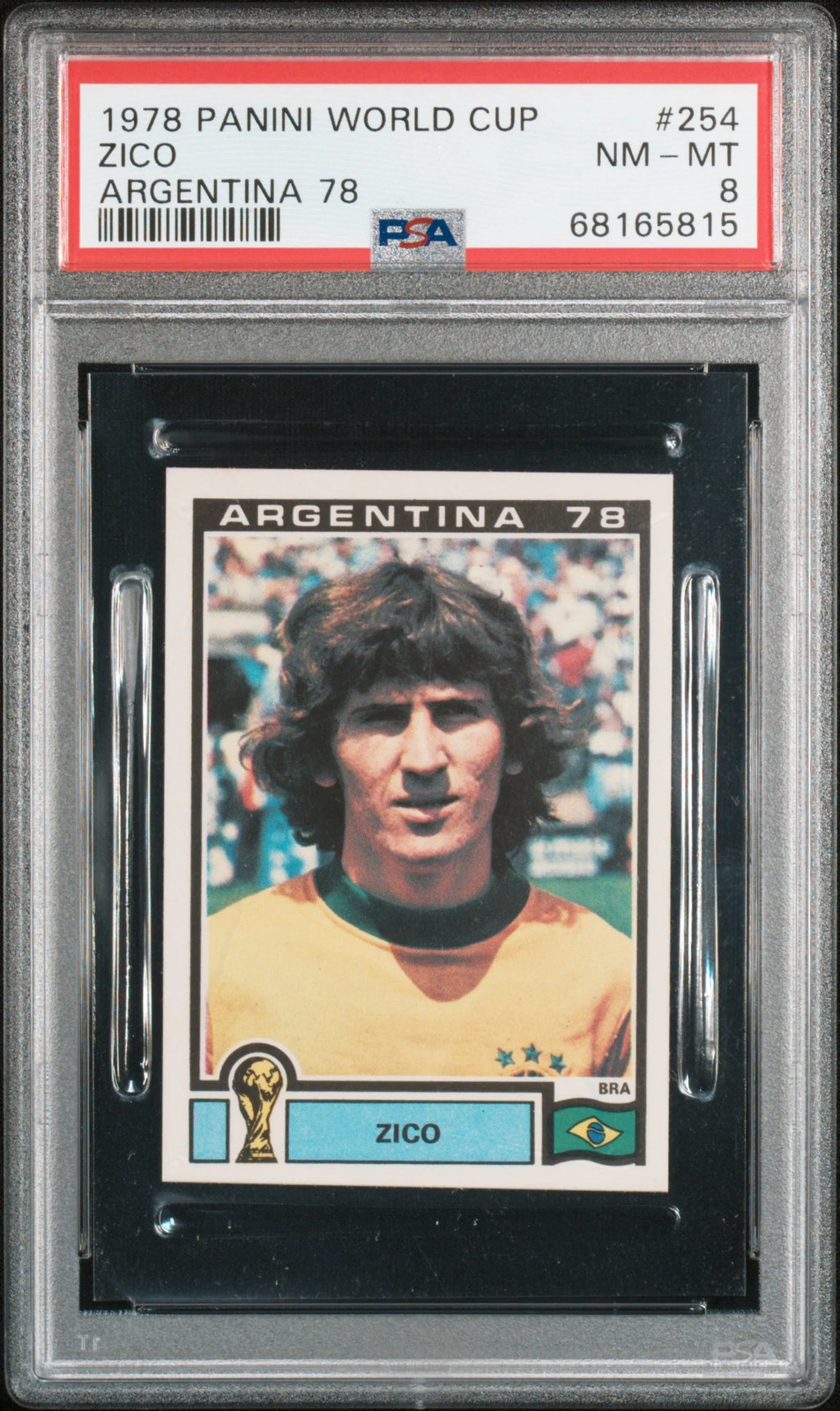1978 Panini World Cup Argentina 78 Zico #254 PSA 8