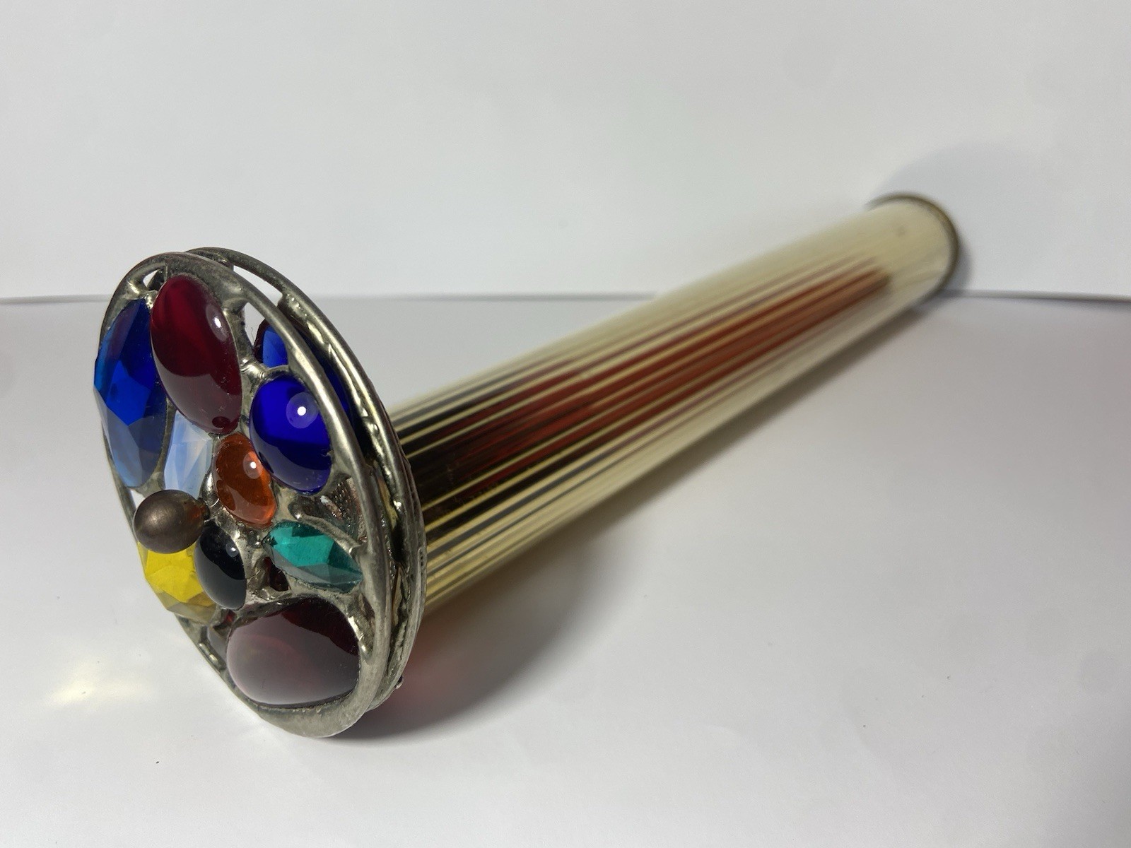 Vintage 1989 Chesnik Koch Kaleidoscope Brass 2 Wheels Treasure Trove Toy