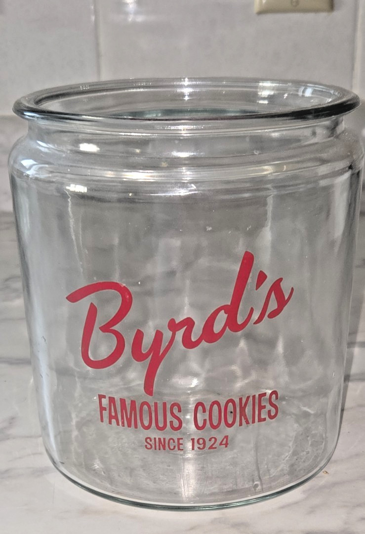 Byrds Famous Cookies Since 1924 LARGE COOKIE JAR 8