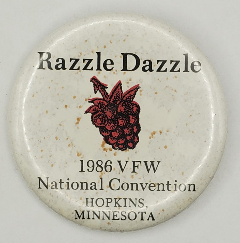 Vintage 1986 VFW National Convention Razzle Dazzle Hopkins MN Pinback Button