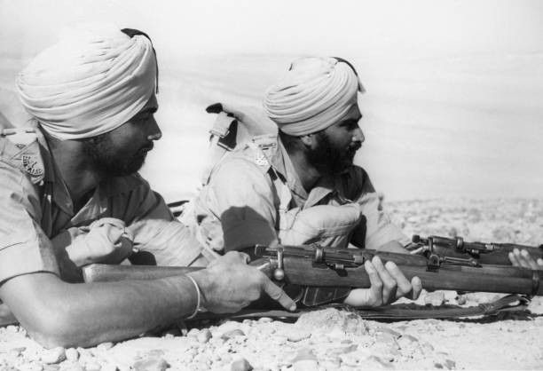 Hindu soldiers in battle in India Historic Old Photo