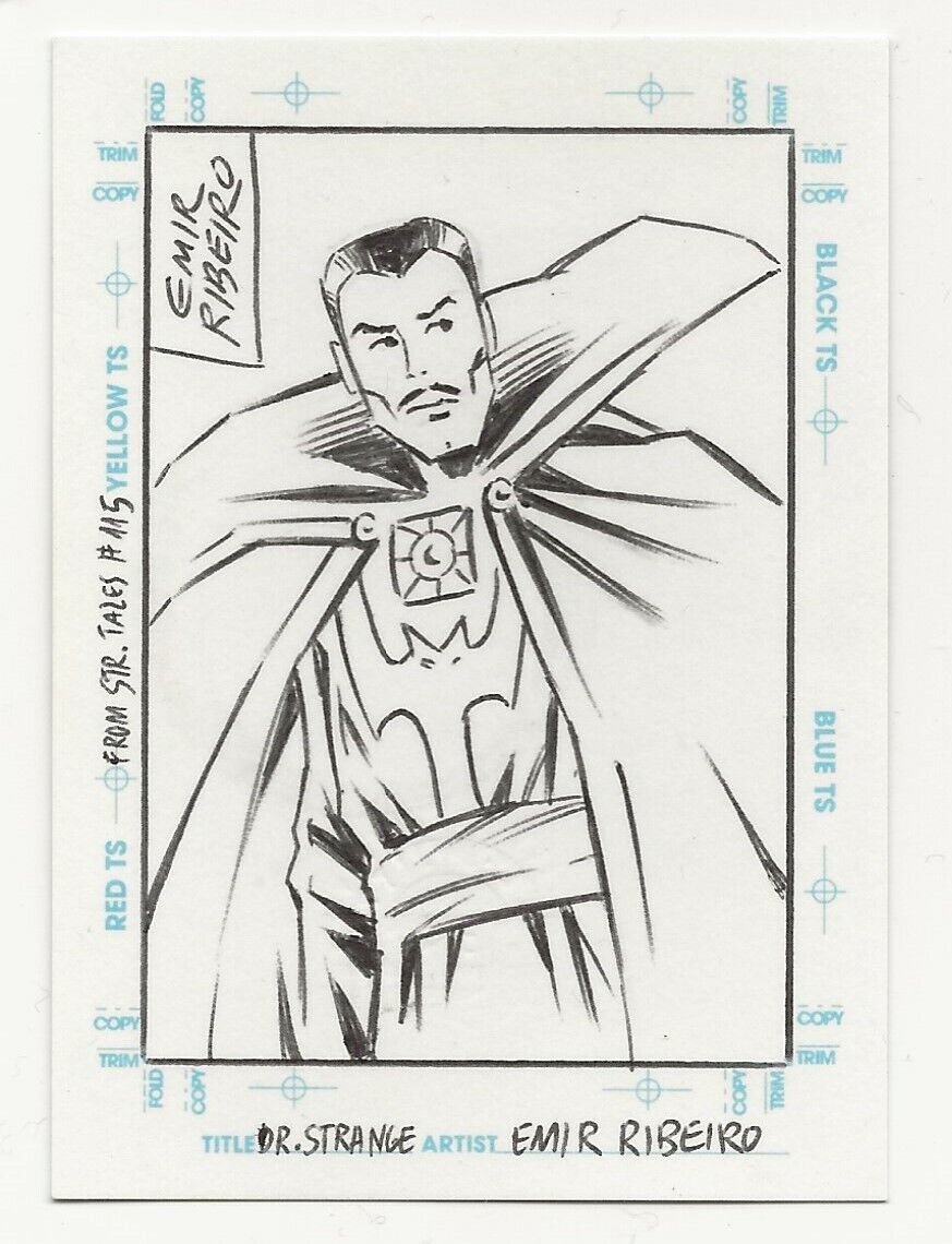 Marvel The Silver Age Sketchagraph Card, Emir Ribeiro, Doctor Strange
