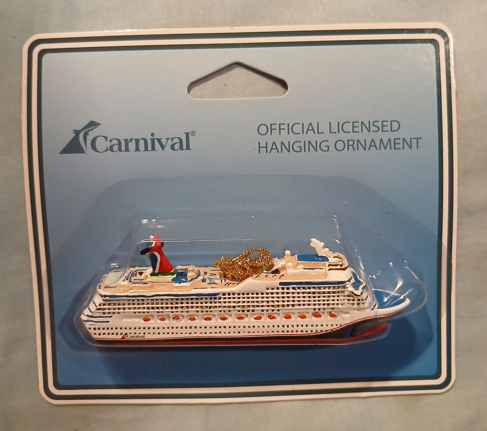 Carnival Cruise Line CONQUEST Ship Replica Hanging Ornament - Official Licensed