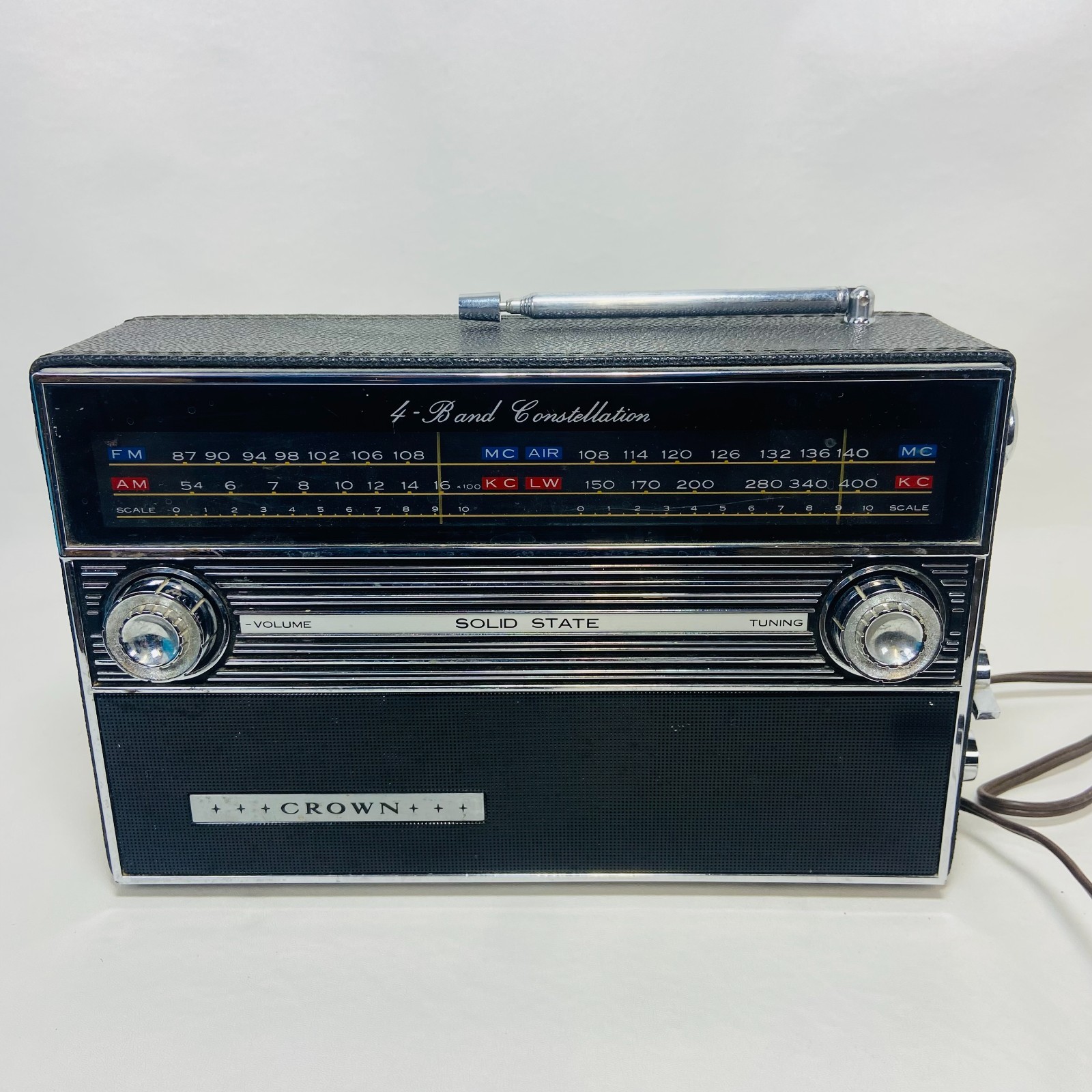 Vintage Crown Constellation 4 Band Solid State Radio Works TRF-2200 Japan