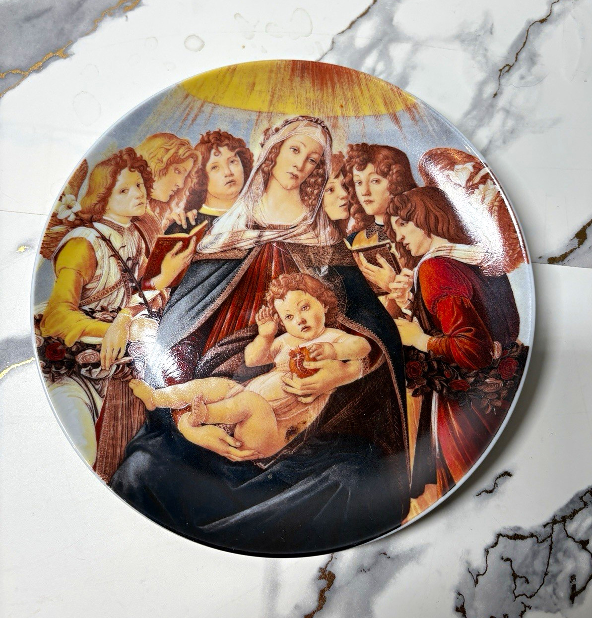 Vista Alegre Festa Natal 1992 Botticelli Madonna Child Collector Plate Portugal