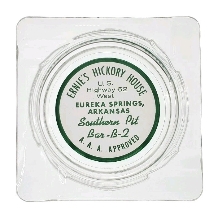 Vintage Ashtray / Ernie\'s Hickory House / US 62W / Eureka Springs Arkansas AR Vintage Ashtray / Ernie\'s Hickory House / US 62W / Eureka Springs Arkansas AR