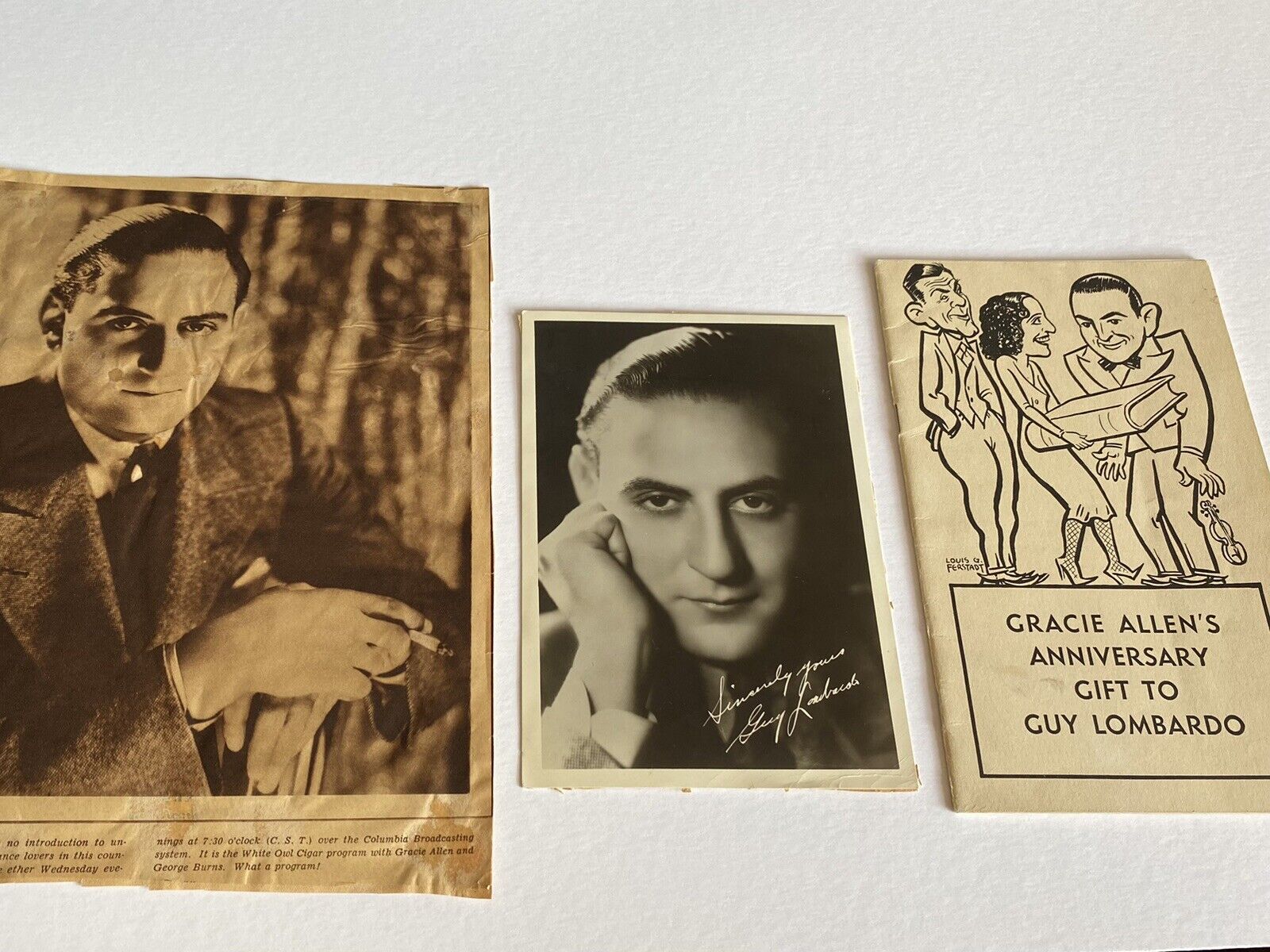 Very Rare Photographs And Booklet From A Early Guy Lombardo