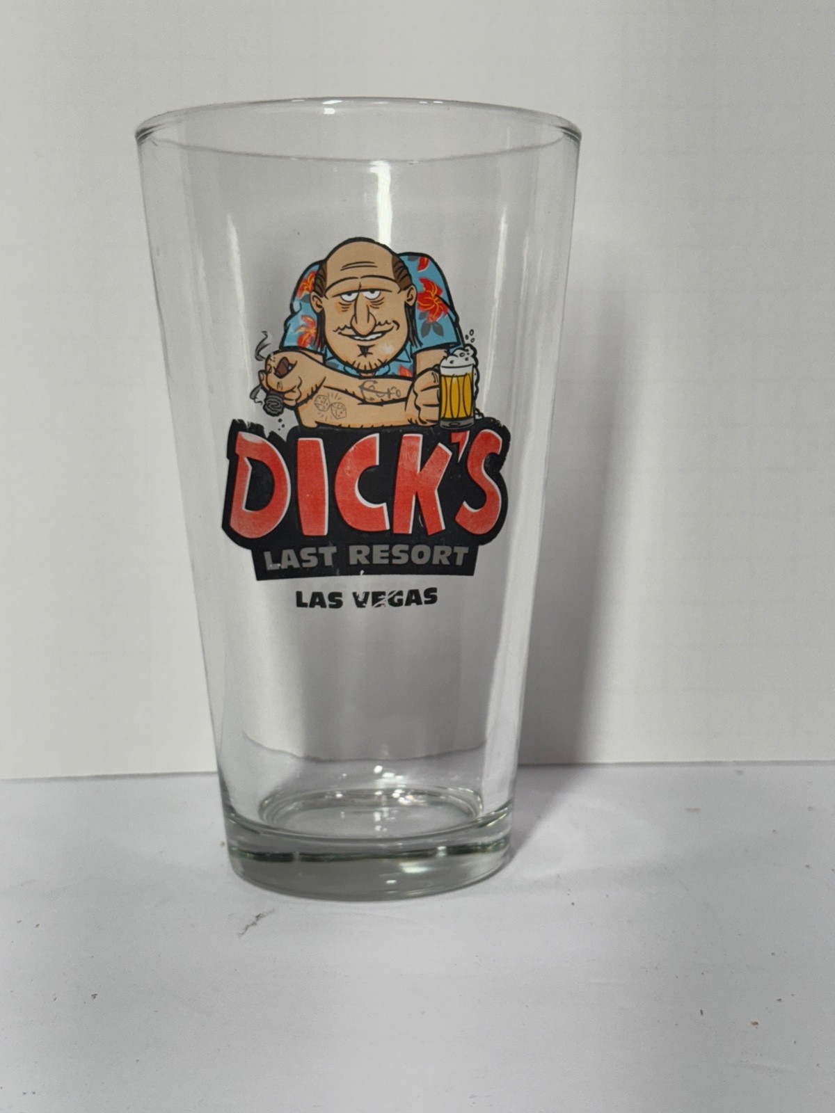 Dick\'s Last Resort Las Vegas Beer Glass 16 Oz Glass Drinking Cup Drinkware