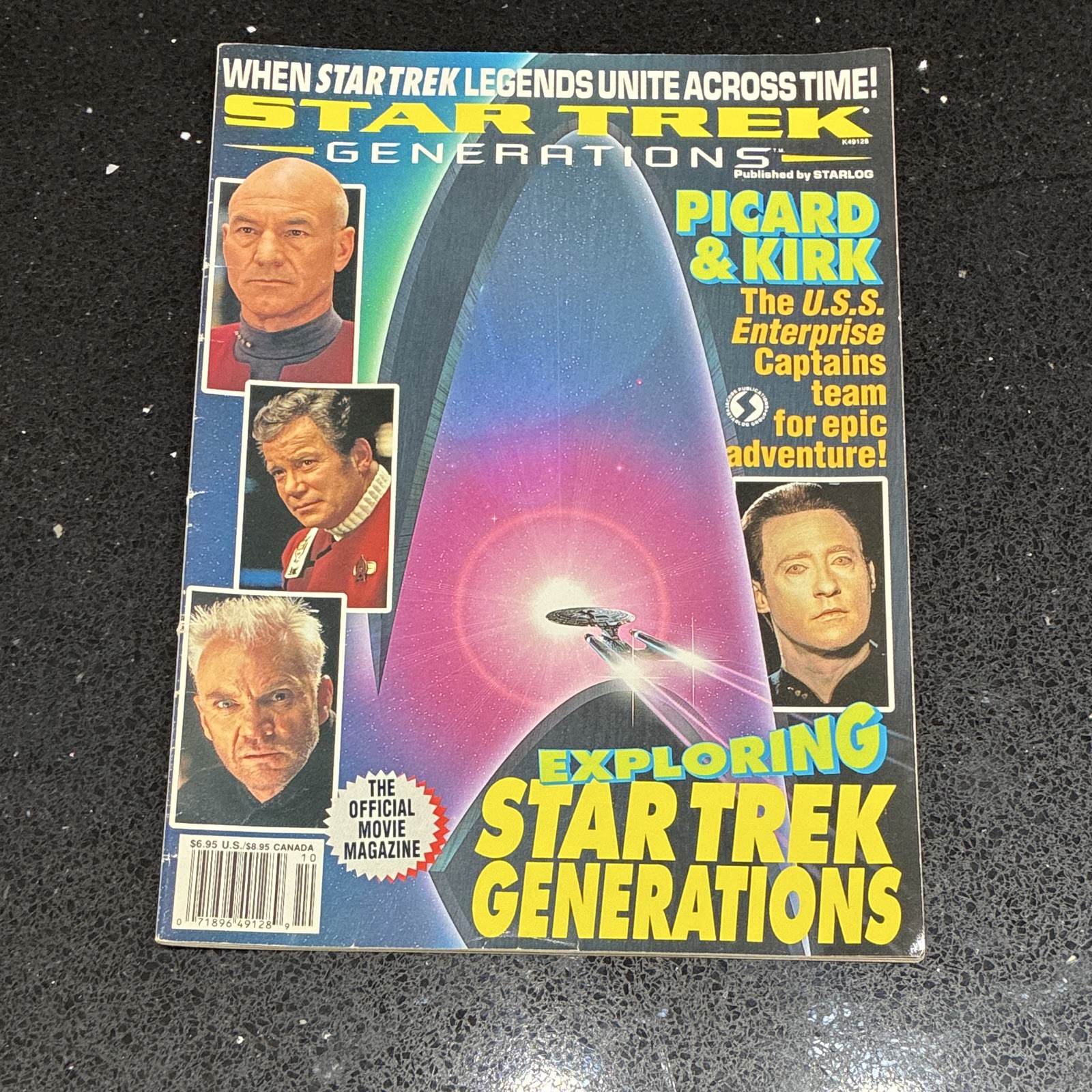 Star Trek Generations Official Movie Magazine 1994 Starlog Picard & Kirk