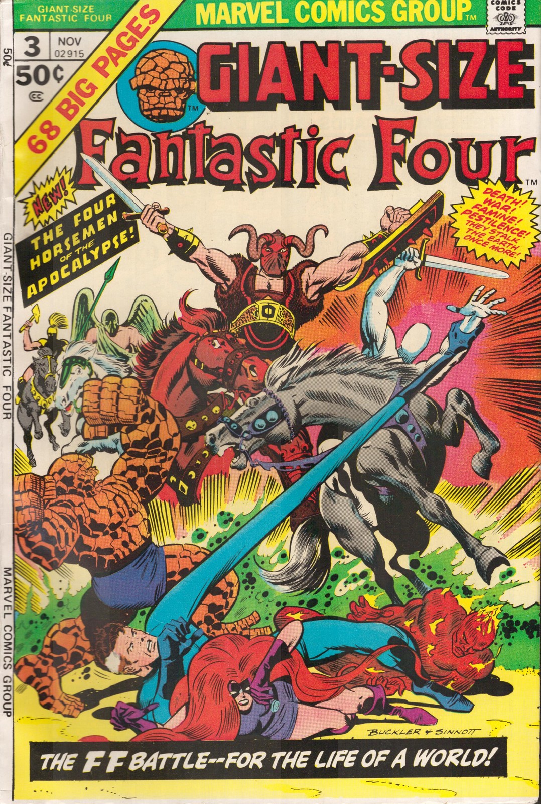 53565: MARVEL GIANT-SIZE FANTASTIC FOUR #3 VF Grade