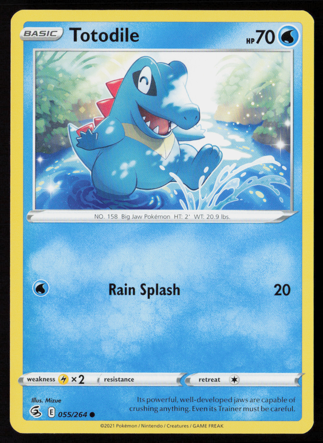 Totodile 055/264 Common SWSH08: Fusion Strike NM