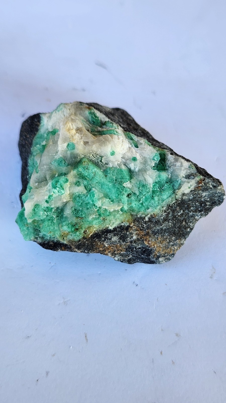 44g Natural Untreated Colombian Emerald Specimen Matrix Muzo Calcite Quartz