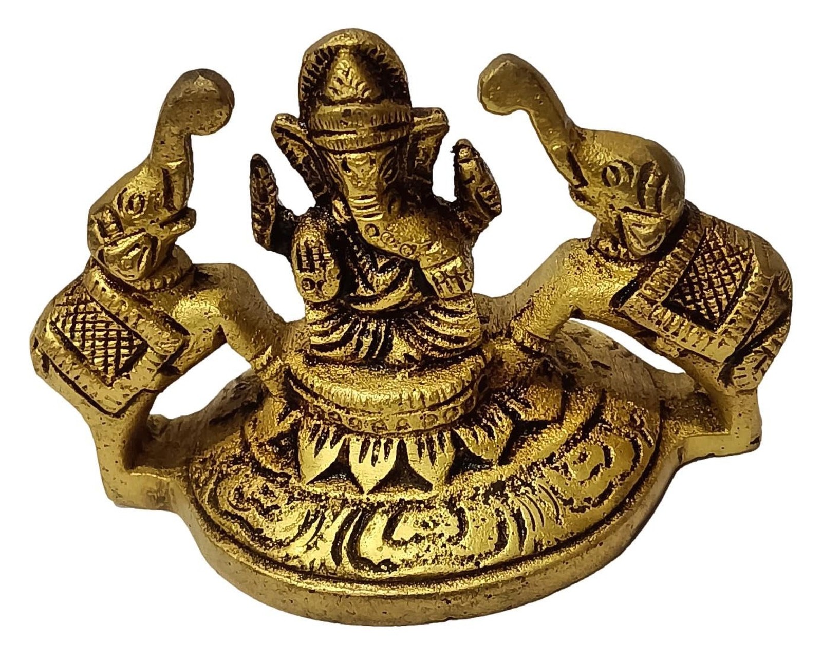 athizay Brass Ganesha Statue Ganpati Idols for Prayer Room | Living Room | Gi...