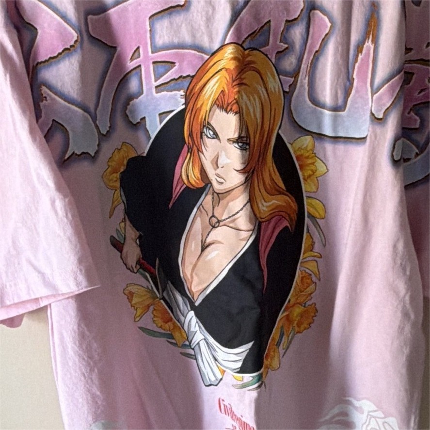 Civilregime Bleach Rangiku Matsumoto Anime Graphic T-Shirt Size L Pink