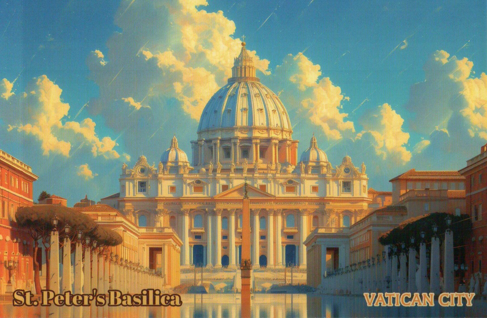 St. Peter\'s Basilica, Vatican City, Rome Italy, Europe, Dome --- Modern Postcard