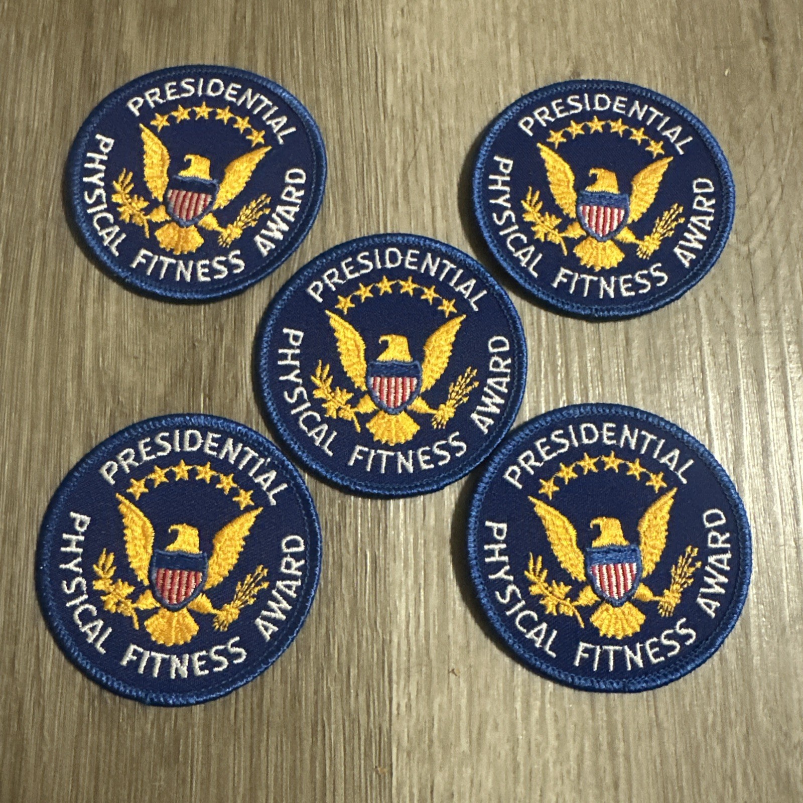 Vintage Blue Presidential Physical Fitness Award Patches 3” Embroidered Lot of 5 Vintage Blue Presidential Physical Fitness Award Patches 3” Embroidered Lot of 5