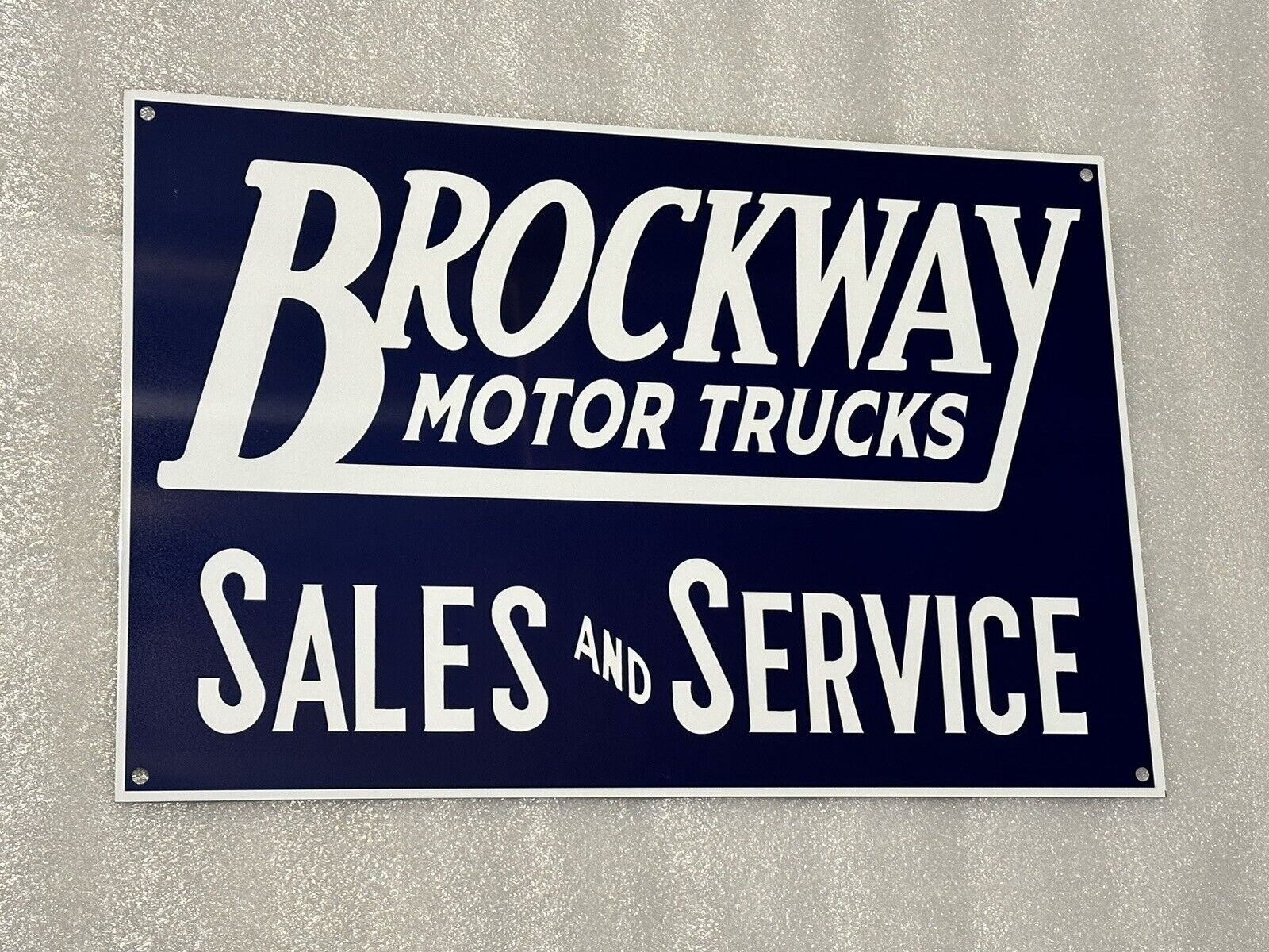 Heavy Vintage Style Brockway Trucks Service Metal Quality Sign