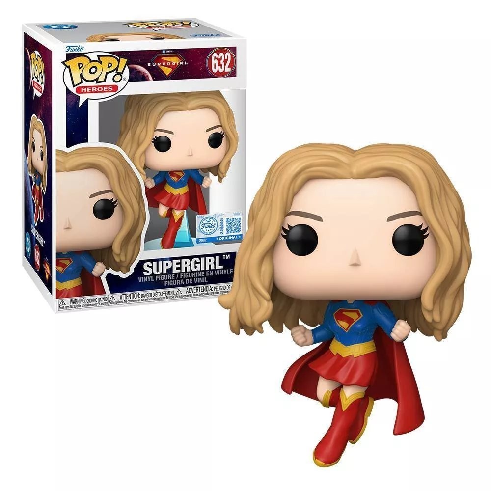 Funko Pop Supergirl Flying #632 Exclusive Vinyl Figure + PROTECTOR Case