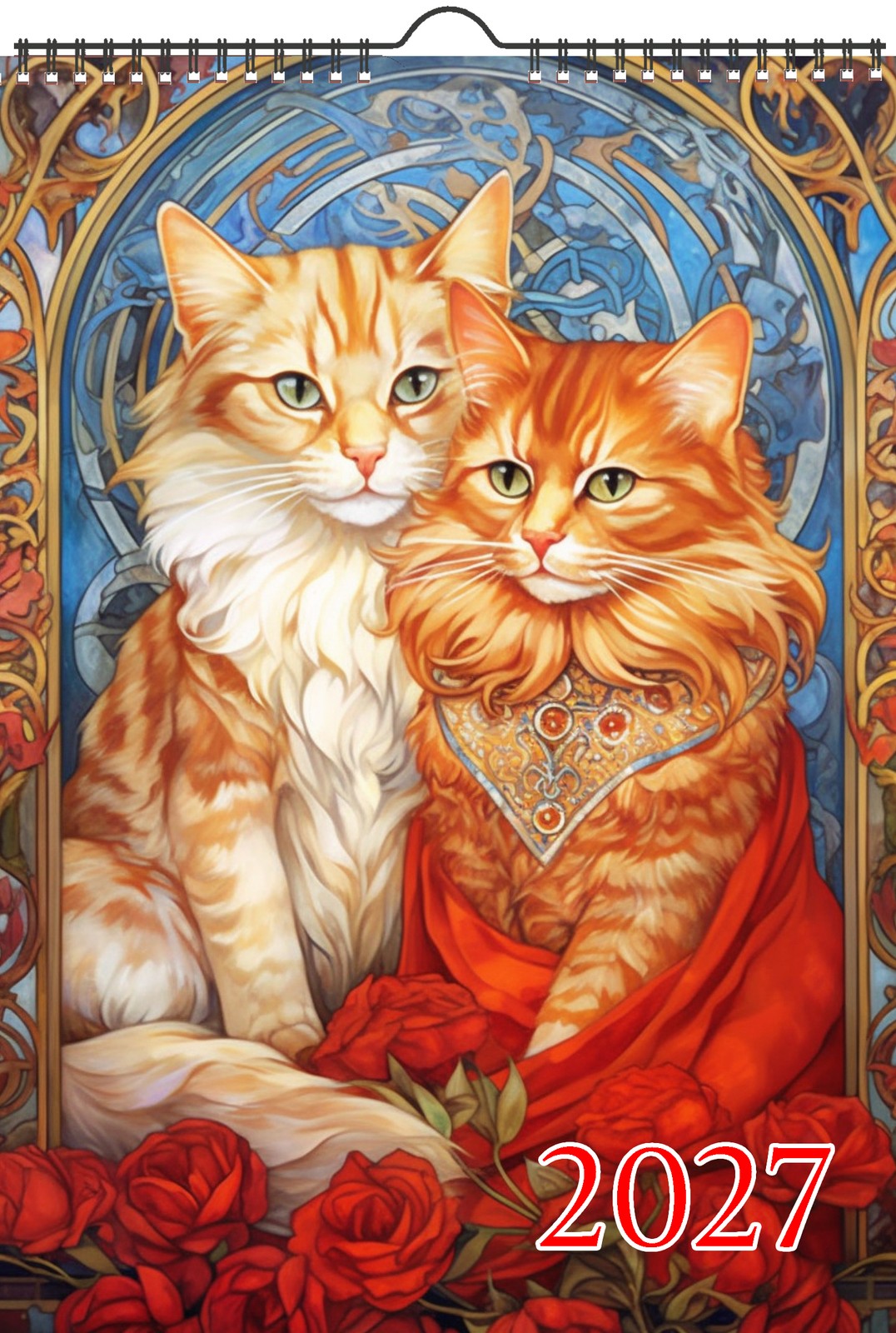 2027 Wall Calendar ~ Art Nouveau Felines: Cats Elegant Detailed Illustrations 2027 Wall Calendar ~ Art Nouveau Felines: Cats Elegant Detailed Illustrations