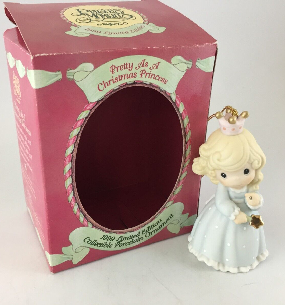 1999 Precious Moments Ornament, Pretty as Christmas Princess, Star, 587958, New