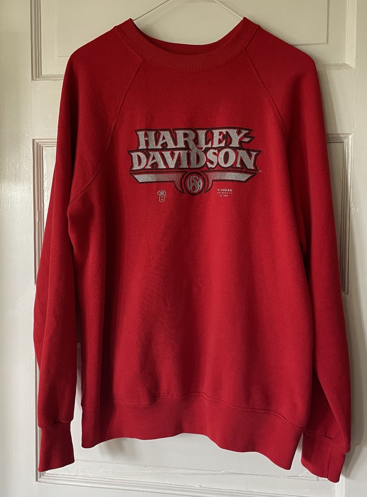 Vintage Harley Davidson Crewneck  1989 3D Emblem Daytona Bike Week 1992 Size Sm