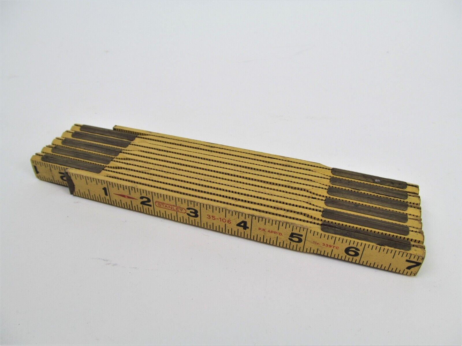 Vintage Stanley 35-106 Folding Ruler Rule Zig Zag 72” 6’ Ft Made in USA