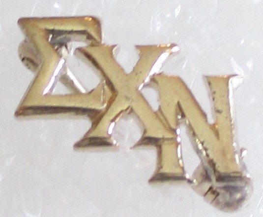 Vintage Sigma Chi Nu ΣXN Fraternity / Sorority Greek Letter Tiny Lapel Pin