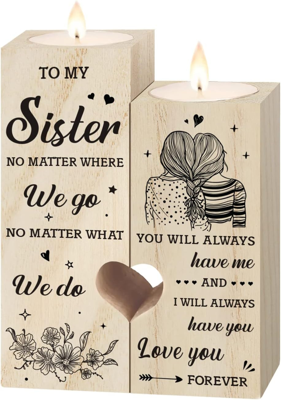 Sister Gifts from Sister – Heart-Shaped Candle Holders