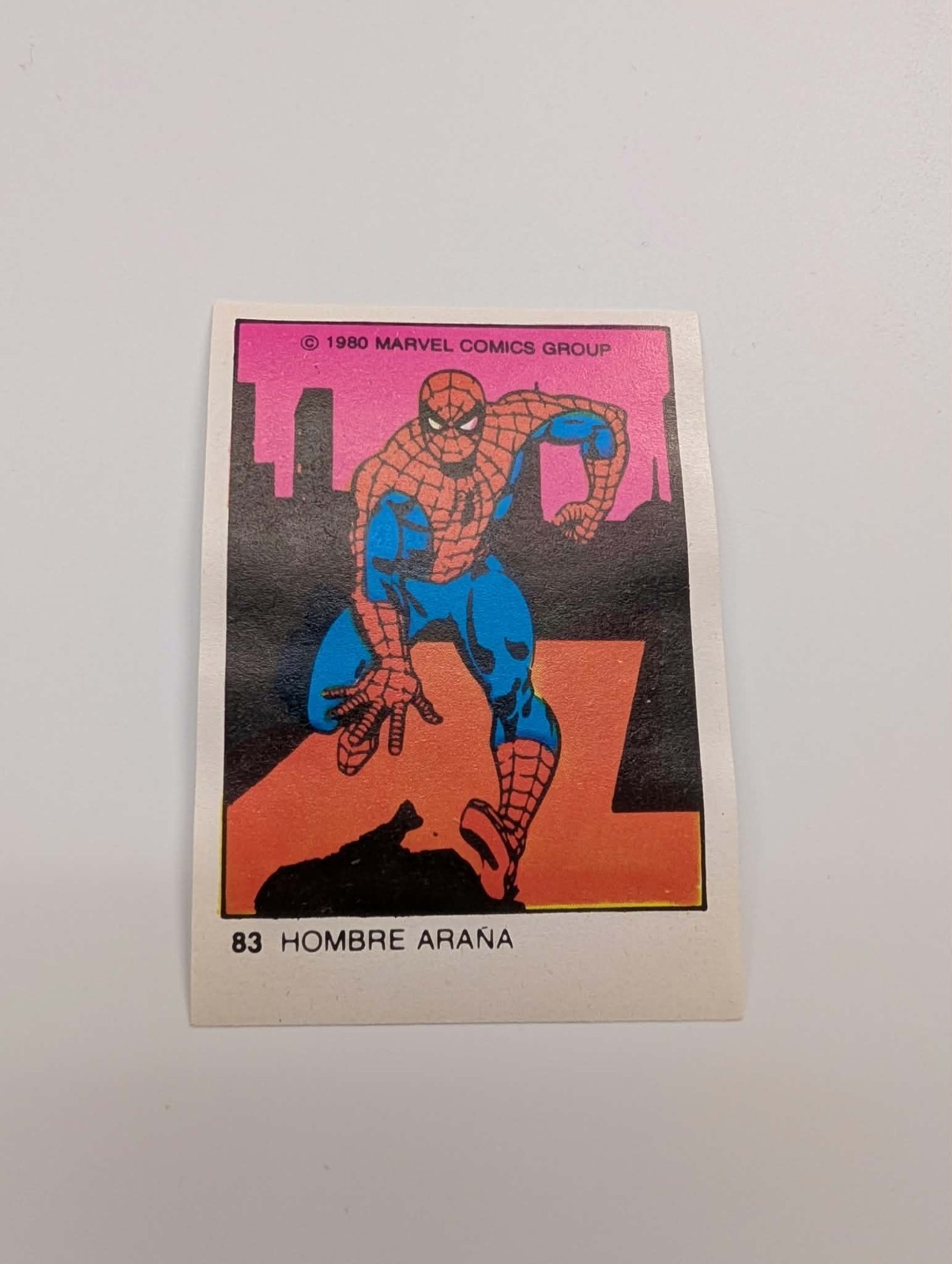 1980 marvel argentina spiderman card #83