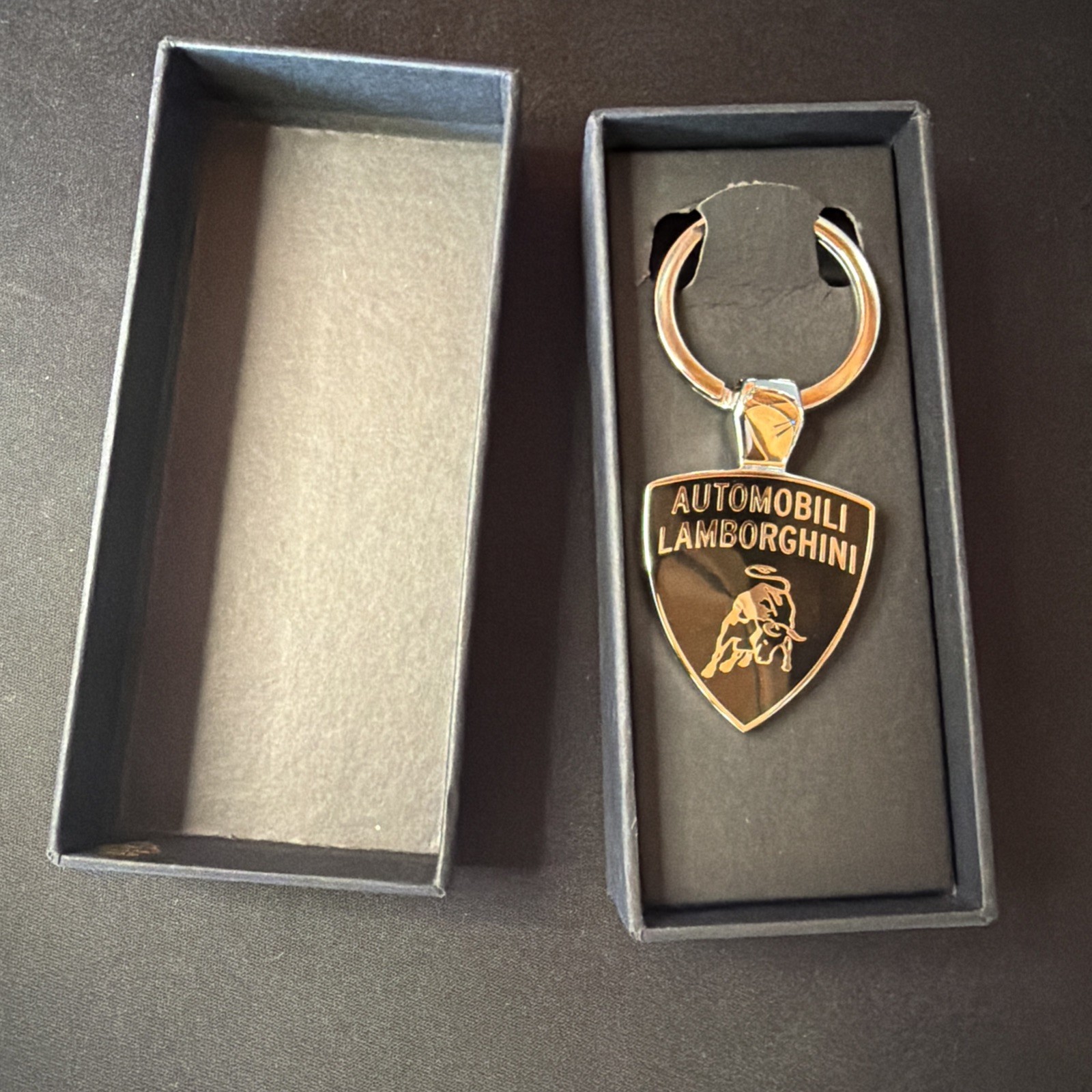 Lamborghini Keyring gunmetal/black OEM