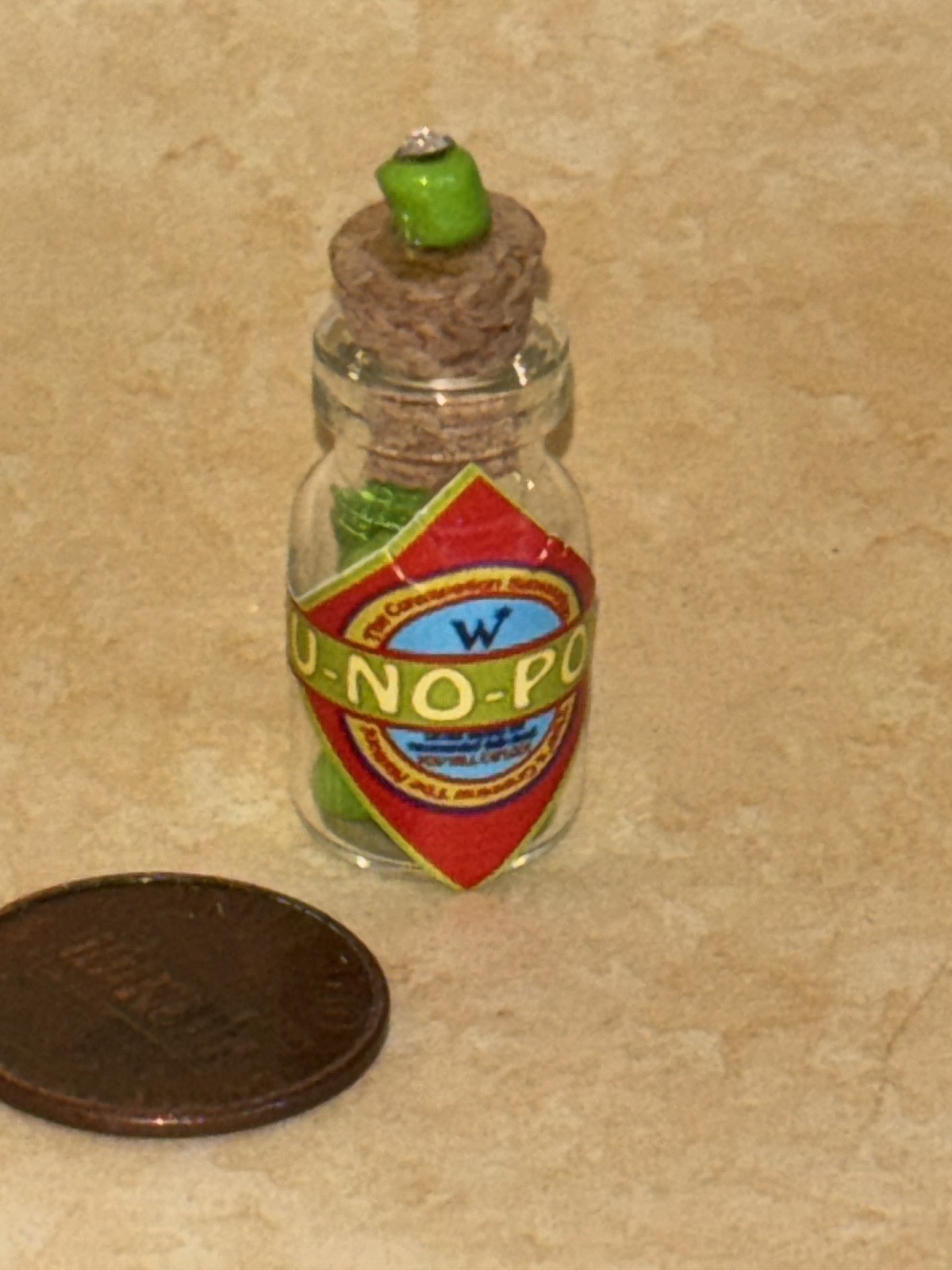 miniature U-NO-POO joke shop Weasley's Wizard Potter bottle