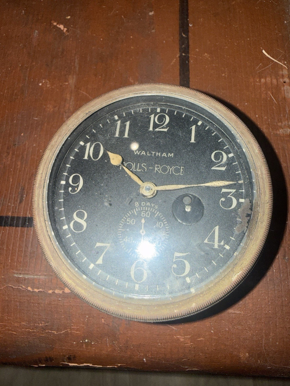 1920s Rolls-Royce Clock Antique Car Waltham 8-days 