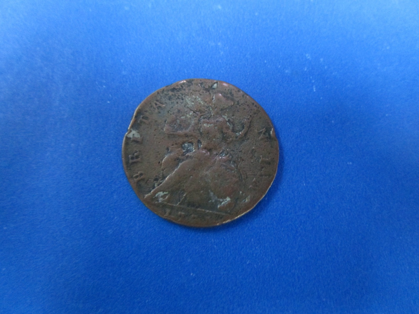 Revolutionary War/Colonial Era George II Copper Halfpenny Dated 1731