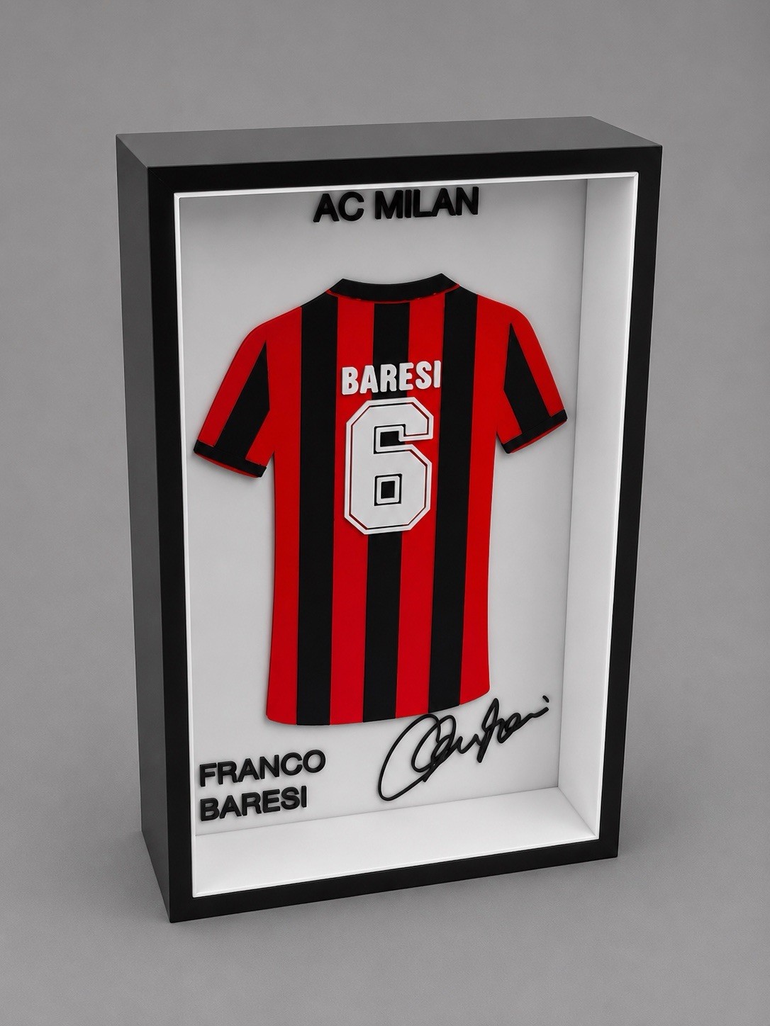 Franco Baresi Quadro Milan Collection 3d Jersey