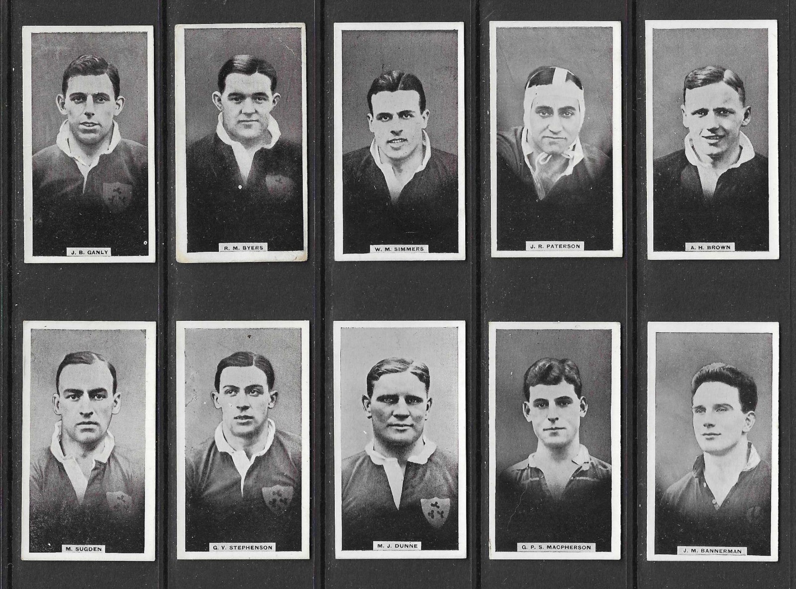 Wills 1930 BRITISH RUGBY PLAYERS complete set cigarette cards