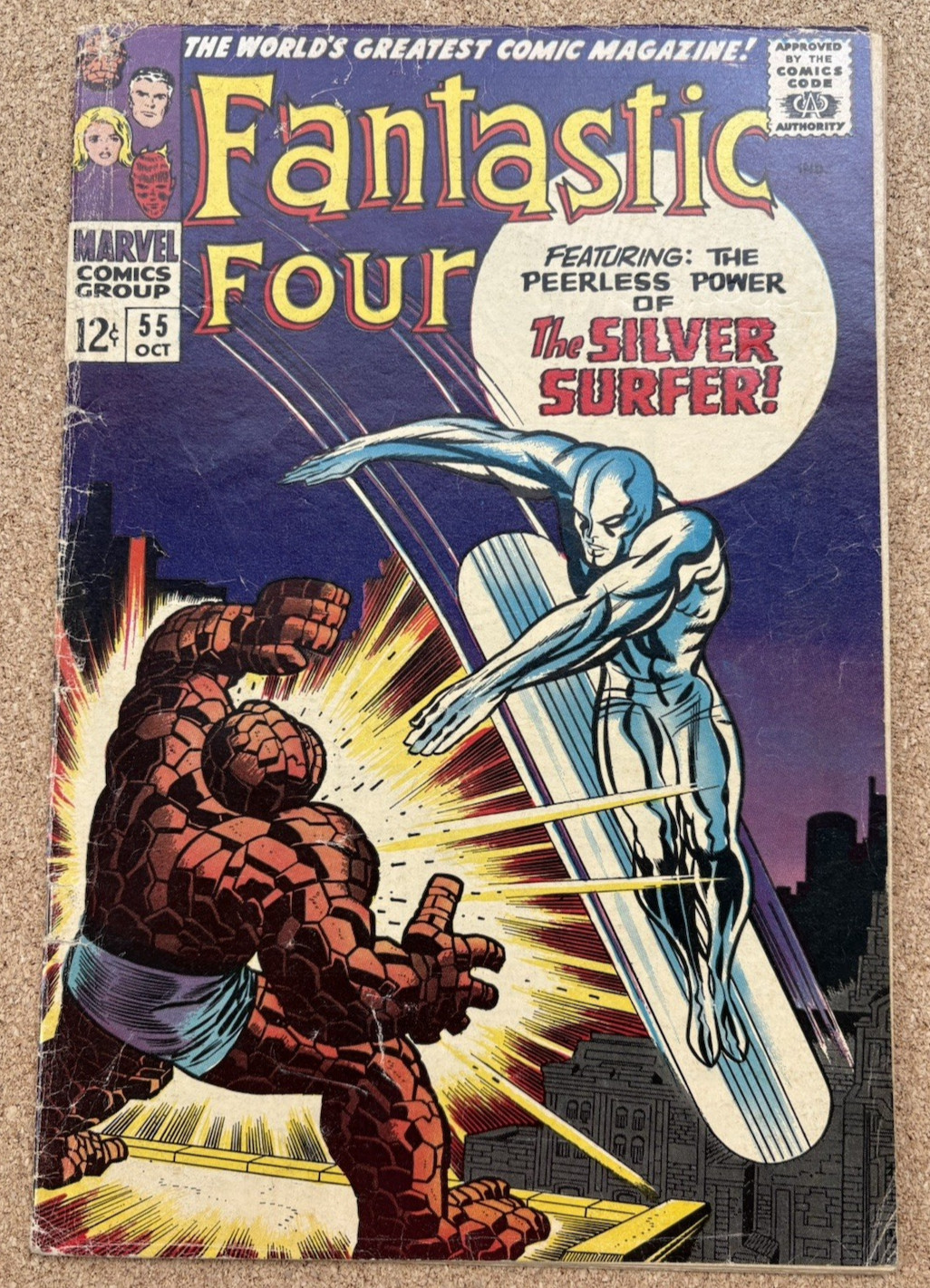 Fantastic Four #55 (VG-) (Marvel 1966) 4th app Silver Surfer