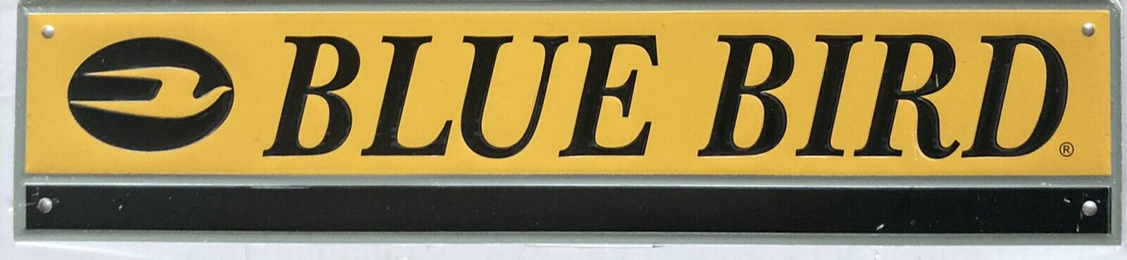New - Blue Bird School Bus Metal Emblem Sign w/ Adhesive Backing 15\
