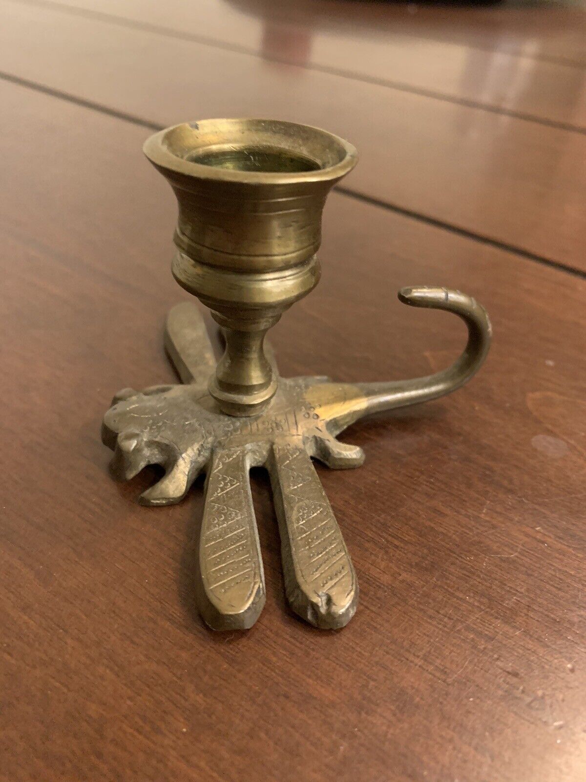Vintage Brass Candleholder Dragonfly 2.5\