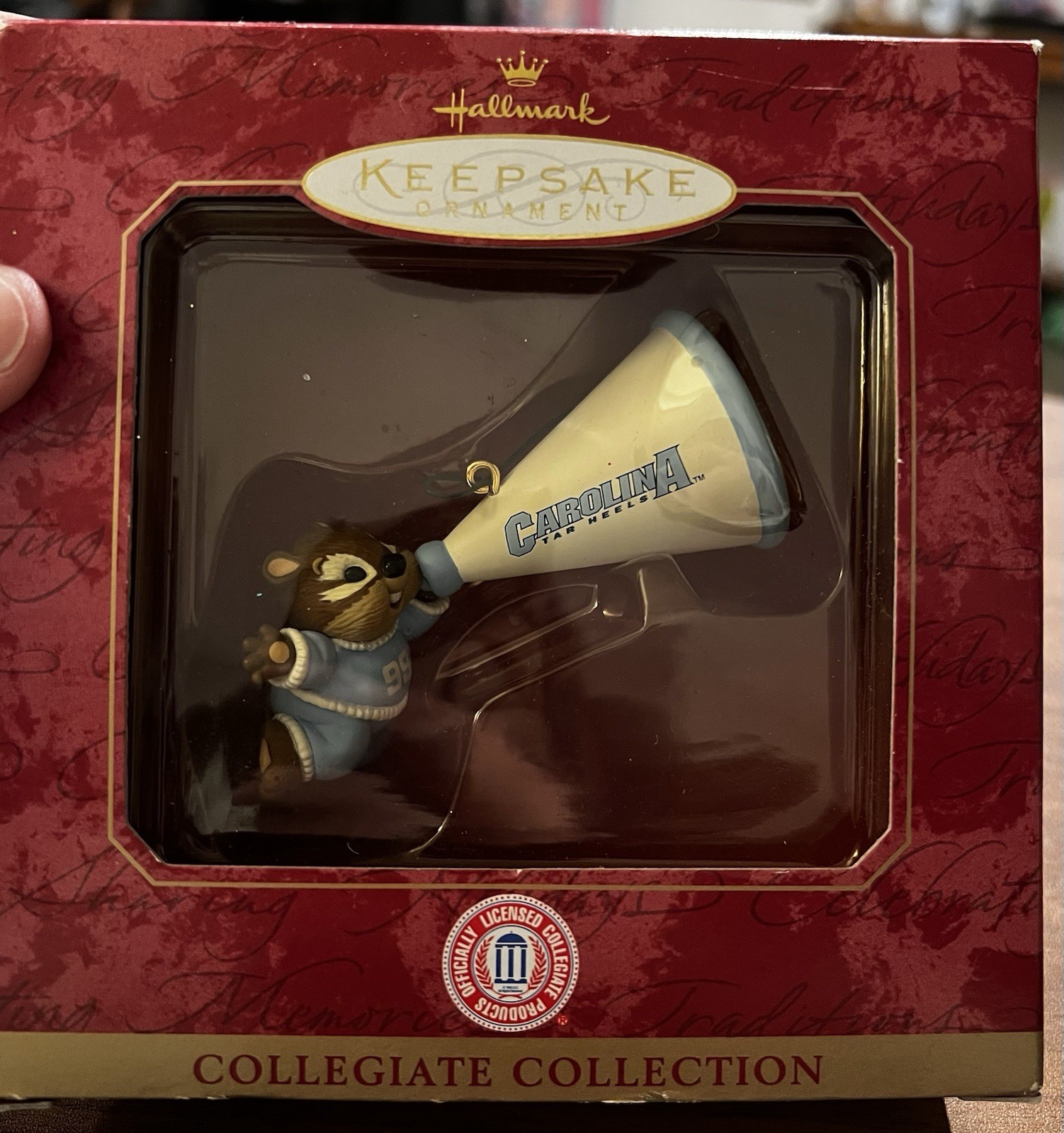 VTG Hallmark Keepsake Collegiate Collection Carolina Tar Heels Ornament, 1999