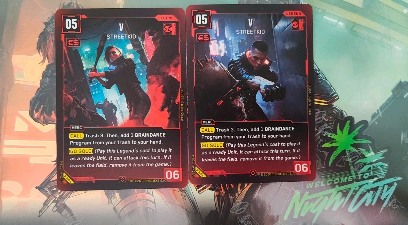 V Streetkid B005a & B005b - Cyberpunk TCG Beta - Welcome to Night City NM/M