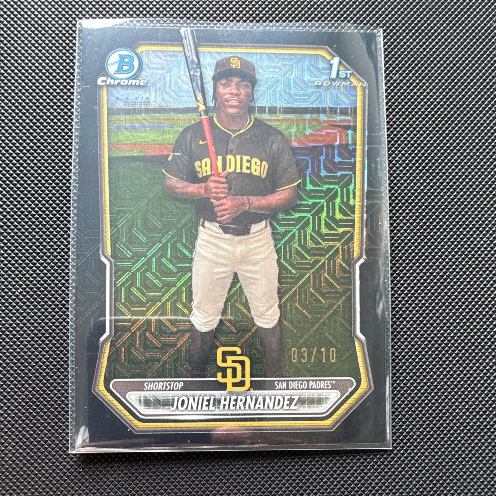 Topps 2026 1st Bowman Chrome Joniel Hernandez BCP-201 Black Mojo 03/10