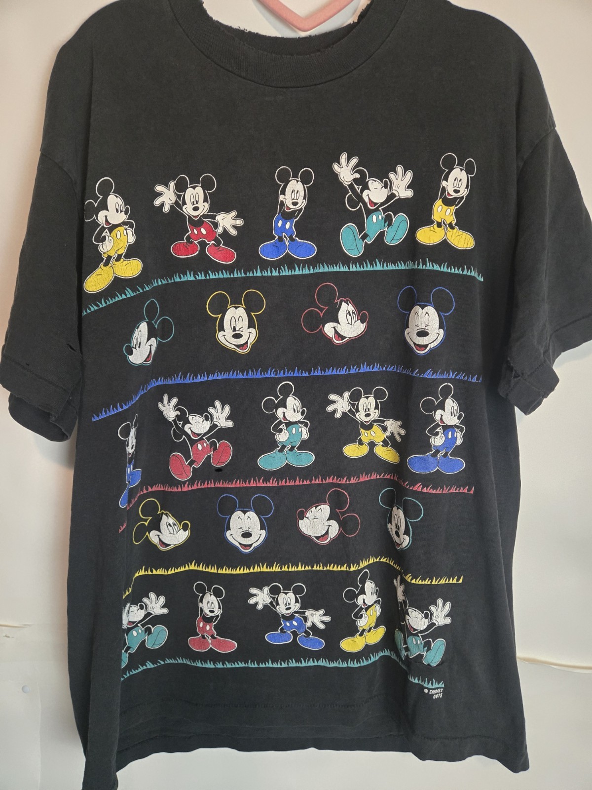 Vintage 90s Mickey Mouse Unlimited T-shirt One Size Xl Thrashed Single Stitch