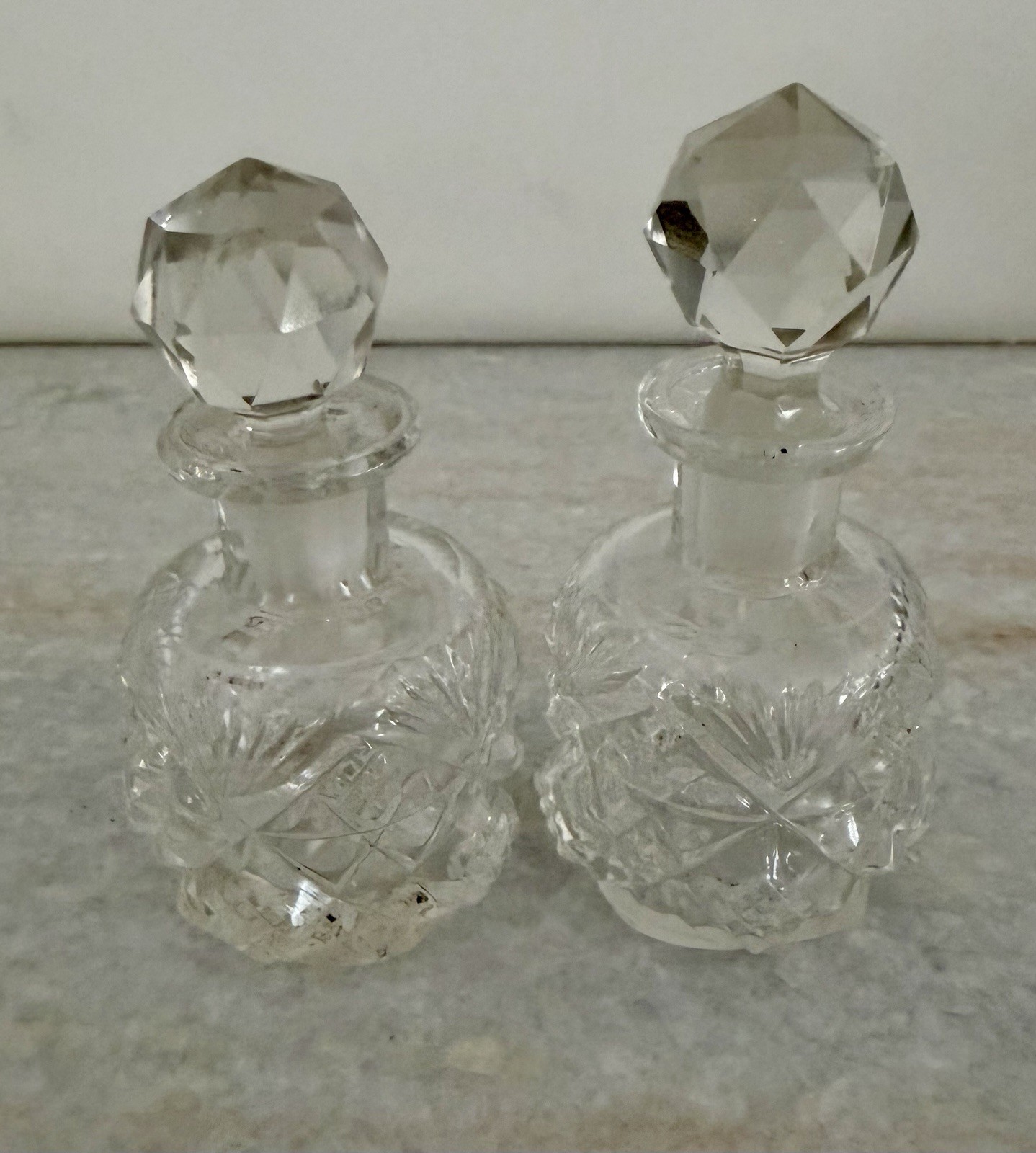 ABP American Brilliant Period Cut Glass Cologne Perfume Bottles & Stoppers Lot ABP American Brilliant Period Cut Glass Cologne Perfume Bottles & Stoppers Lot