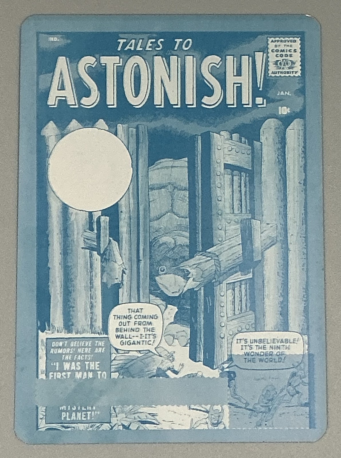 Tales to Astonish #1 Cyan Printing Plate 1/1 ST4 2022 Fleer Ultra Midnight Sons