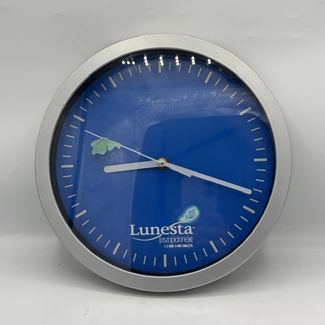 Lunesta Promotional Wall Clock Drug Rep Advertising Pharmaceutical Vintage