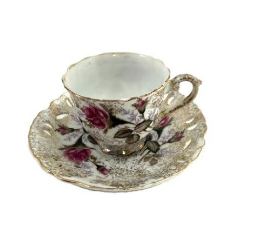 Vintage Betson Hand Painted China Tea Cup and Saucer
