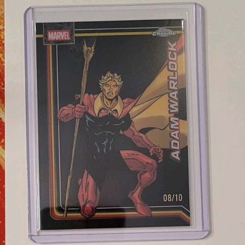 ADAM WARLOCK 08/10  BLACK REFRACTOR  - 2026 TOPPS MARVEL CHROME
