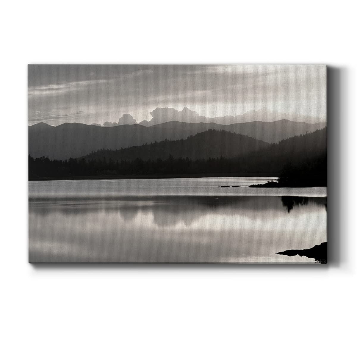 Renditions Gallery Mountain Lake Canvas Art Salish Mountains 36\'\'x 24\'\' Ready